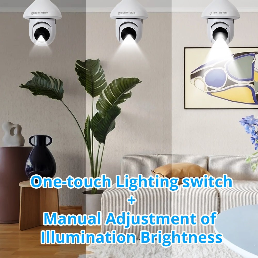 HUNTVISION E3-LT 3MP Indoor WiFi Light Bulb Camera