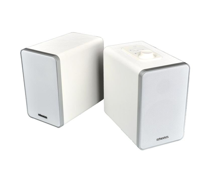 Microlab H21 Wireless Bluetooth Bookshelf Speaker System – White