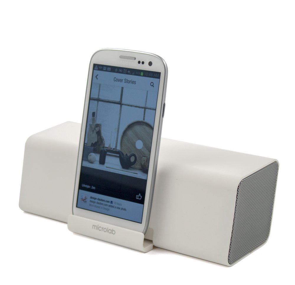 Microlab MD212 Wireless Bluetooth Portable Stereo Speaker – White