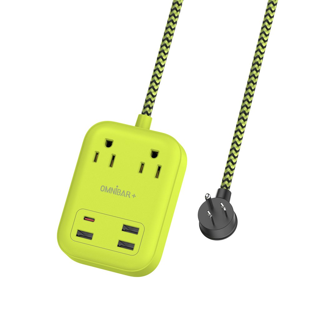 Plus 6 Ft Power Strip Surge Protector, 2 Outlets 4 USB Ports (3 USB A), Maxpw Ultra Thin Flat Extension Cord & Flat Plug