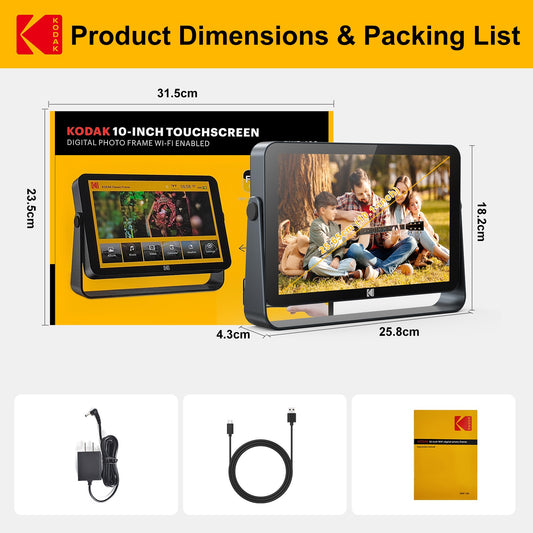 RWF-109 GRAY 10.1 inch 1920x1200 IPS FHD-2+32GB, Smoky Gray, Touch Screen, Wifi Digital Photo frame