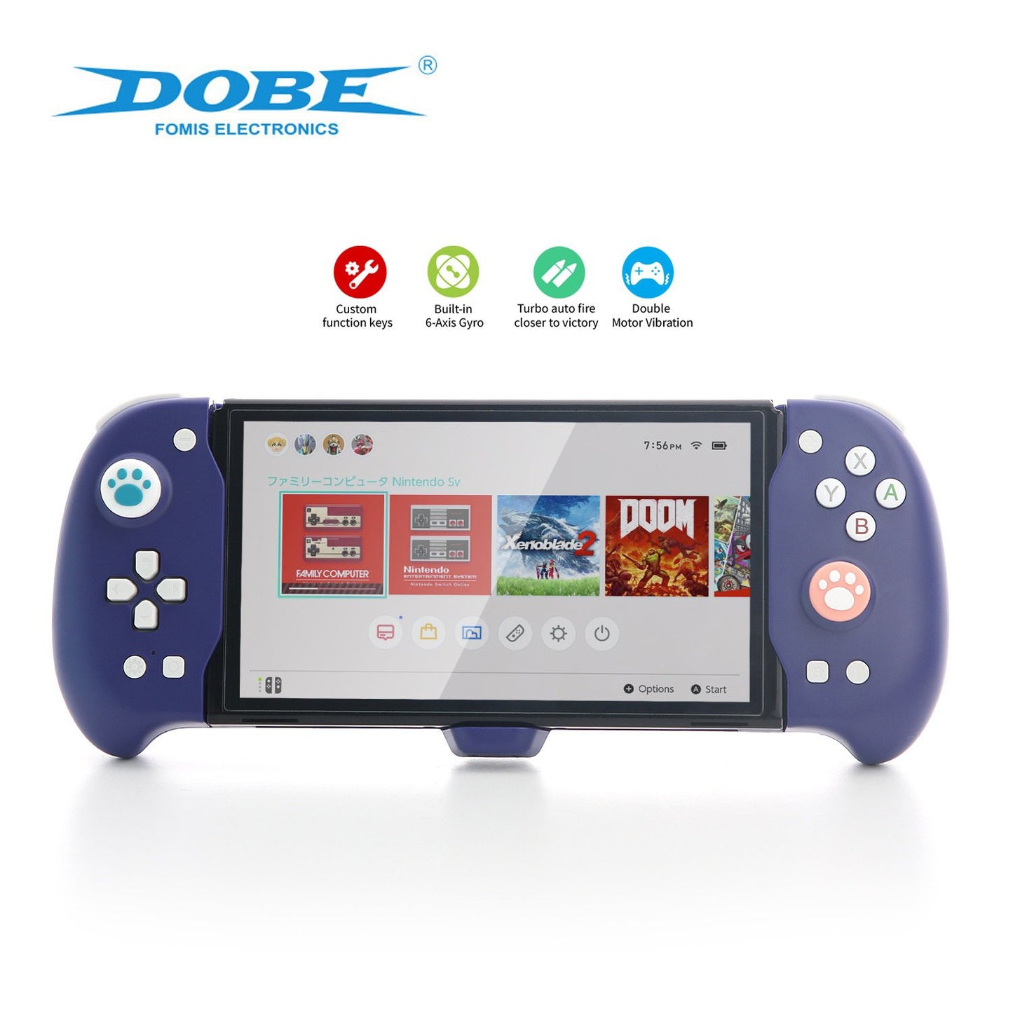 DOBE TNS-1188B SWITCH SUPPORT CONTROLLER WITH KICKSTAND