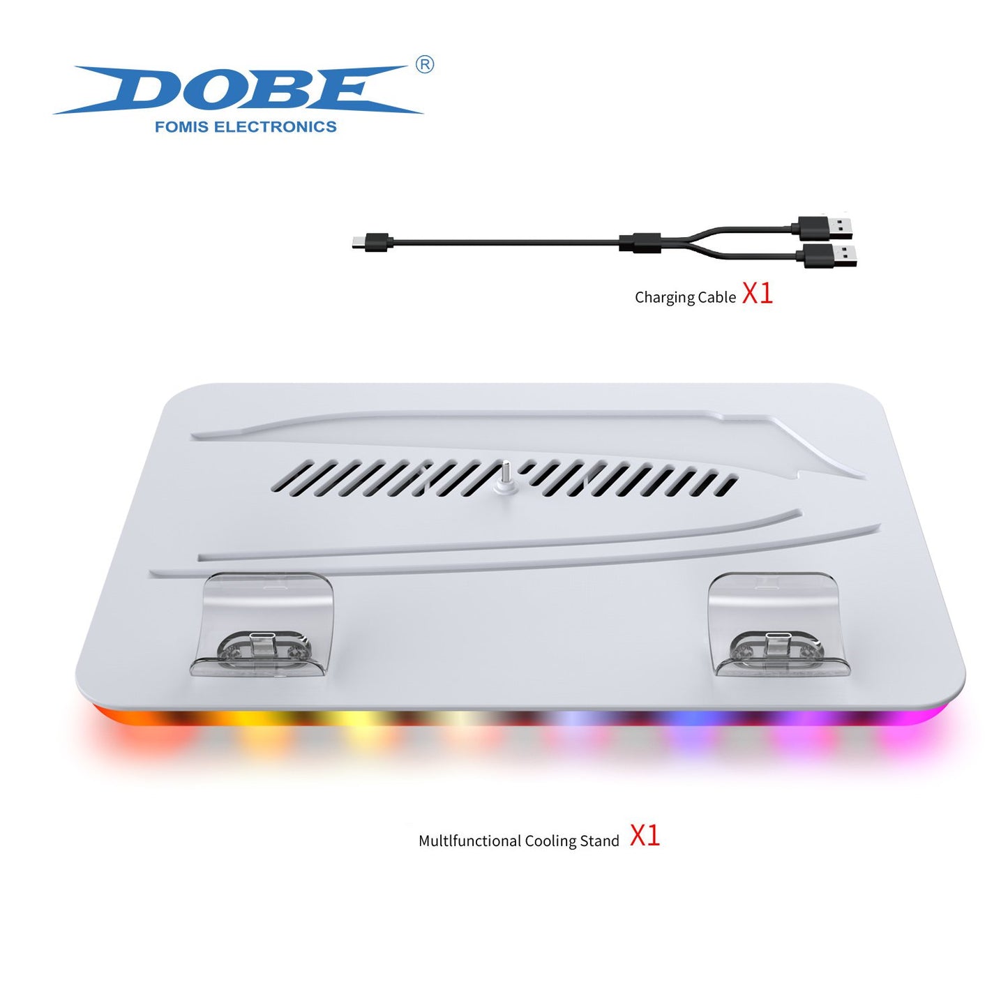 DOBE TP5-35103 COOLING DOCK DUAL CHARGER WHITE