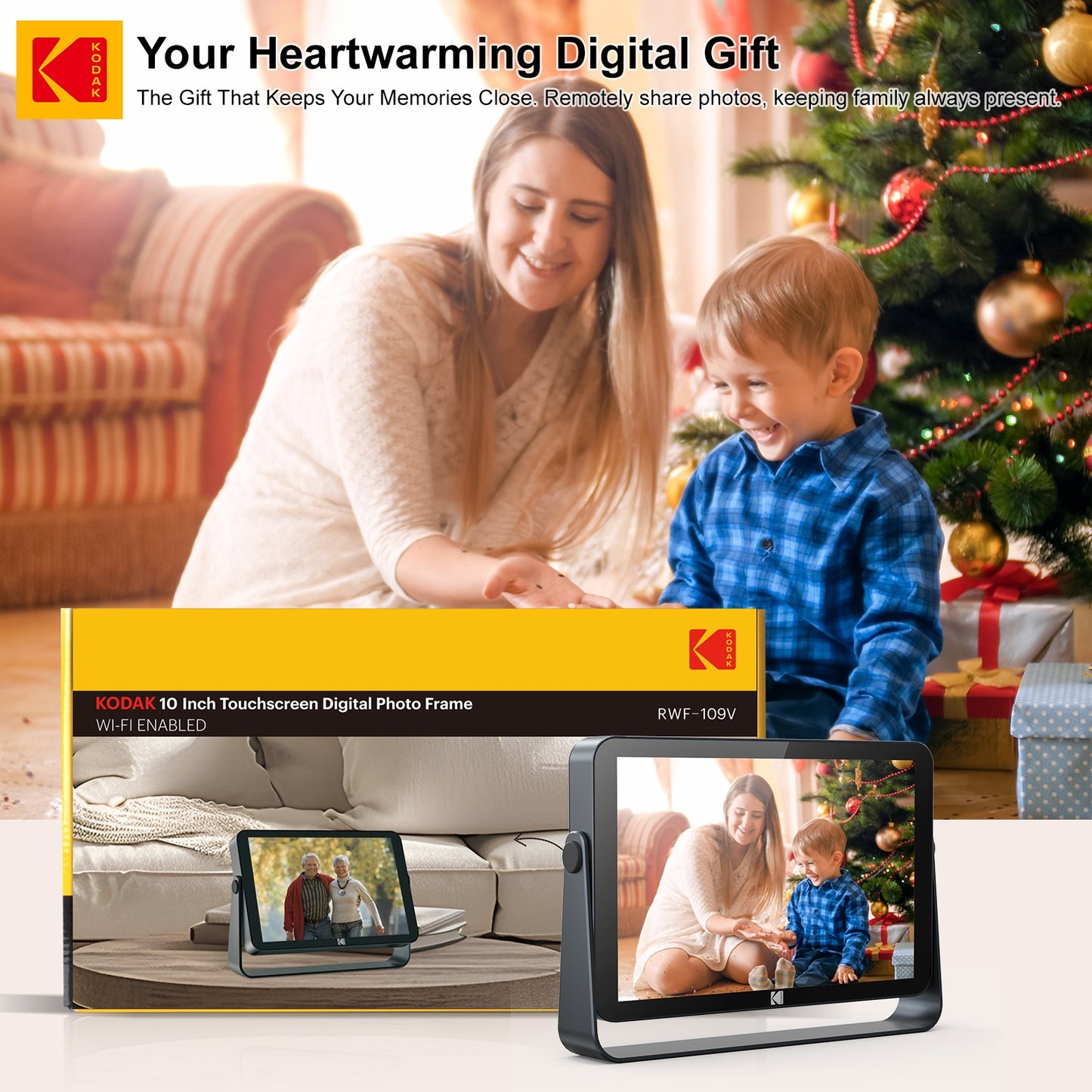 RWF-109 GRAY 10.1 inch 1920x1200 IPS FHD-2+32GB, Smoky Gray, Touch Screen, Wifi Digital Photo frame